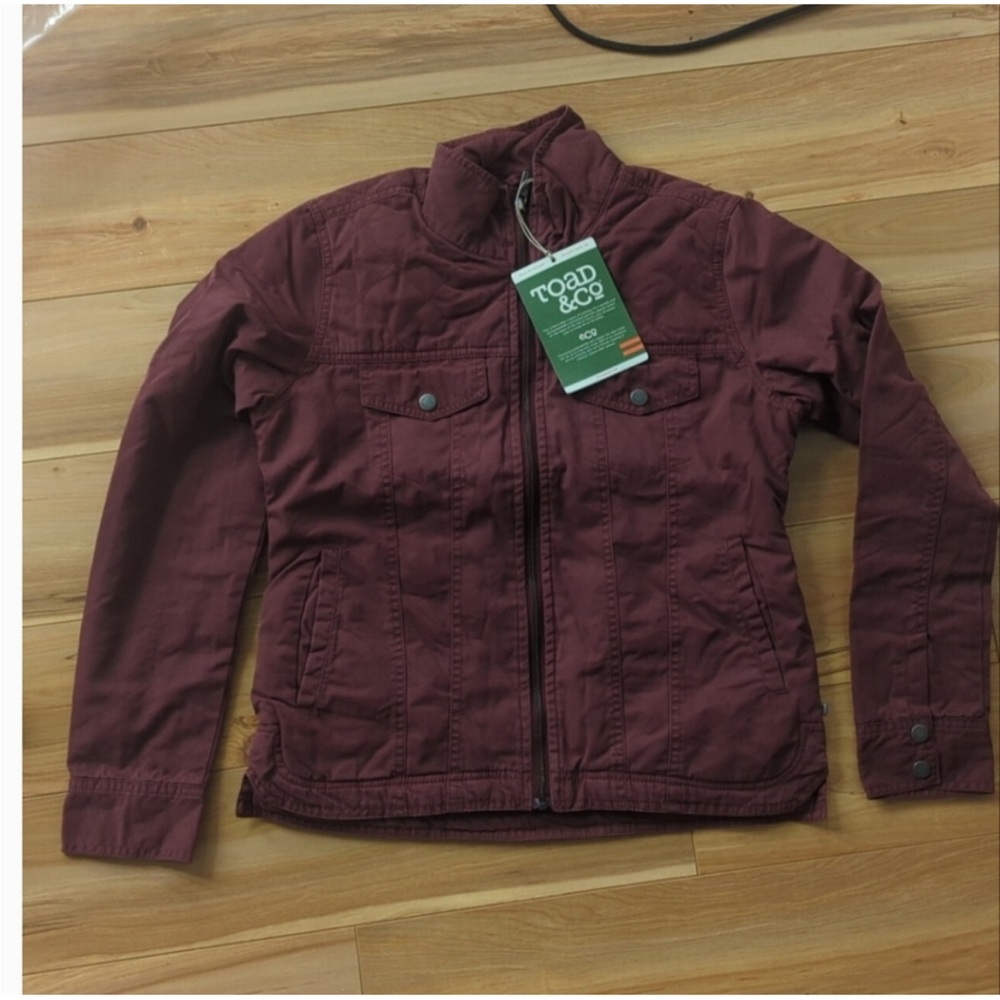 Toad&Co Kenai Organic Quilted Jacket Women’s XC Mahogany Maroon XS NWT